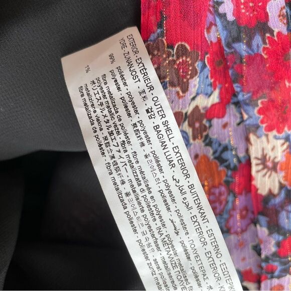 🆕 Zara Puff Sleeve Floral Ruched Mini Dress | XS - Picture 7 of 8